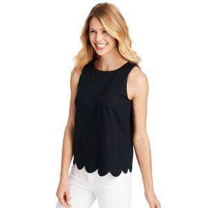NWT Vineyard Vines Jet Black Shell Sleeveless Top Size 4